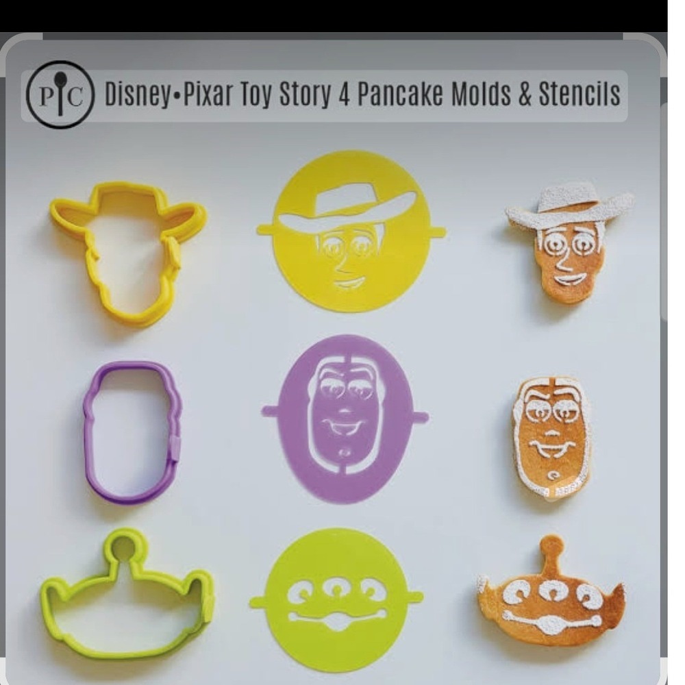 Pampered Chef Disney Toy Story 4 Pancake Molds & Stencils 6pc Set 100114 Woody